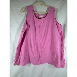 Bridgewater Studio Womens Pink Sleeveless Scoop Neck Tank Top Altered 24 PTP